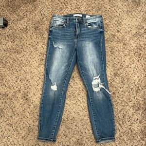 Eunina distressed skinny jeans size 7